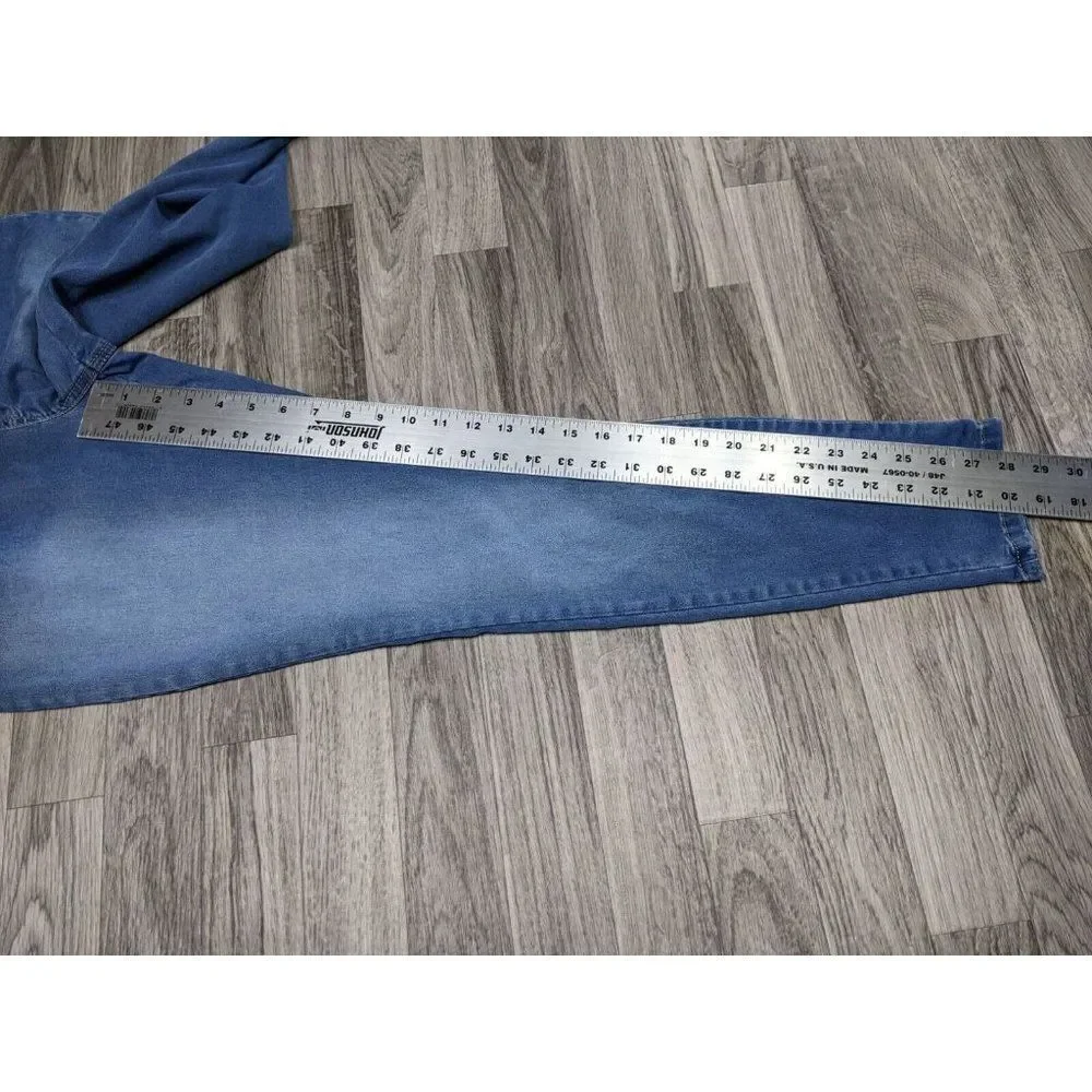 Lee Womens Size Medium Easy Fit‎ Stretch Skinny Denim Blue Jeans